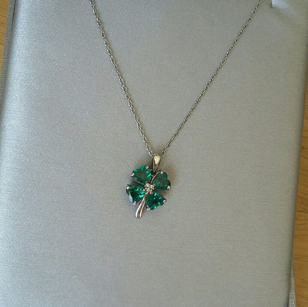 Matching emberald necklace and ring